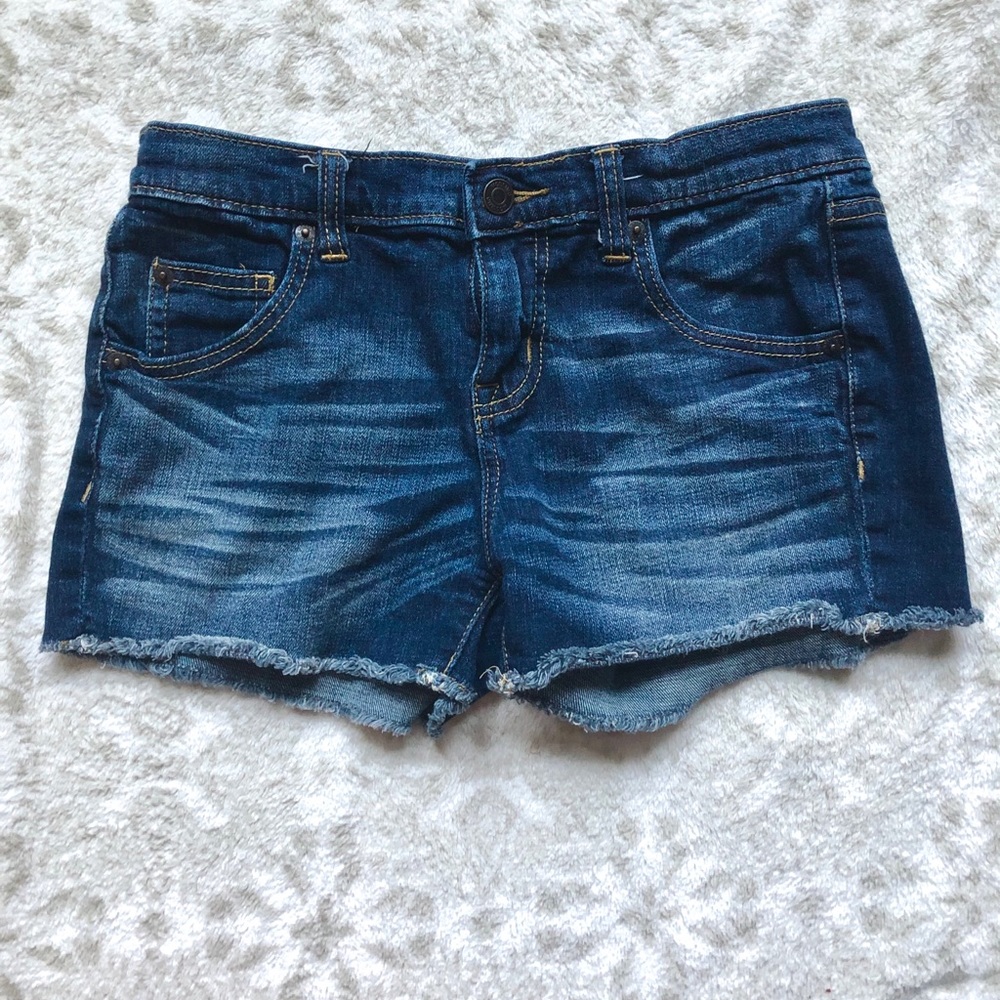 Dark Blue Boyfriend Jean Shorts